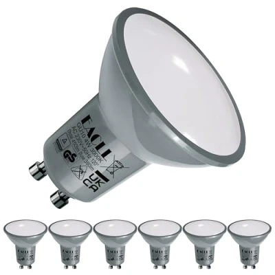 Afbeelding van EACLL GU10 LED Lamp Warm Wit, 4W Gelijk aan 50W Halogeenlampen, 6 pack, 2700K 450lm AC 230V Geen Flikkering Verlichting, Stralingshoek 120 Spots, Niet Dimbaar Reflectorlamp