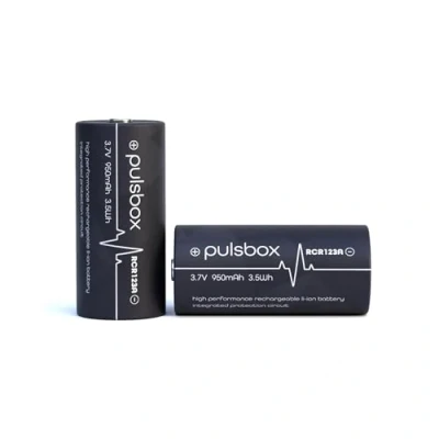 Afbeelding van pulsbox 950 mAh Li Ion batterij 3,7 V beschermd PCB beveiligingscircuit perfect voor bewakingscamera&#039;s (2 x accu)