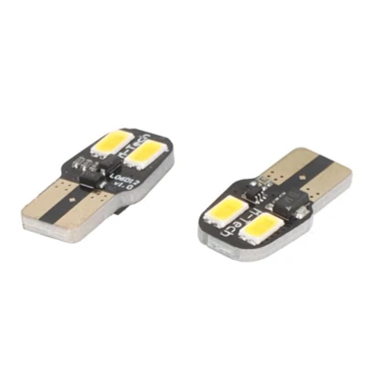 Afbeelding van M Tech LED W5W 12V 1.6W 2x Diode Canbus Warm wit Set