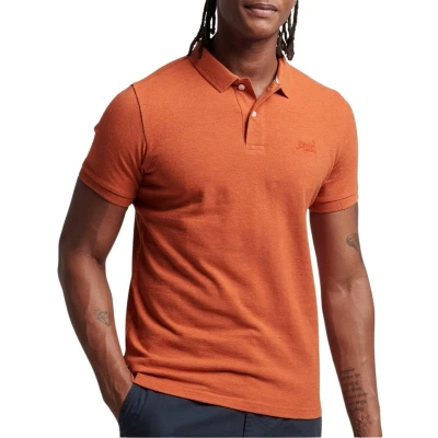 Afbeelding van Superdry Classic Poloshirt, Heren, Maat: Small, Rust orange marl