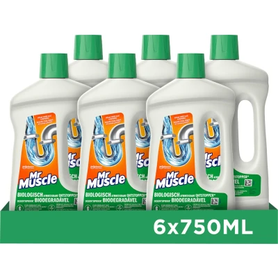 Afbeelding van 6x Mr. Muscle Biologisch Afbreekbare Ontstopper 3 doseringen 750 ml