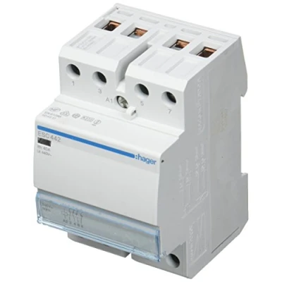 Afbeelding van Hager magneetschakelaar ac esc 2no 2nc 40 1 400v 25 3 kw u spoel 230v 50hz 60hz esc442