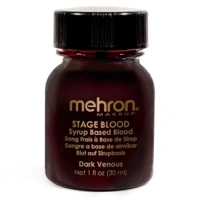 Afbeelding van Mehron Nep Bloed Dark Venous/Donker Aderlijk 30 ml met penseel