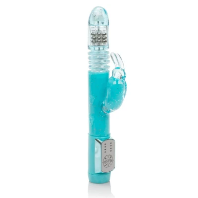 Afbeelding van Stotende Rabbit Vibrator met Roterende Parels Turquoise