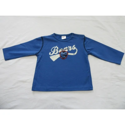 Afbeelding van dirkje , jongens t shirt met lange mouw blauw bears 74 9 maand