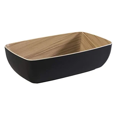 Afbeelding van APS &quot;Frida&quot; kom, 1/4 schaal, melamine voor 1,8 liter inhoud, 26,5 x 16,2 cm, 7,5 cm hoogte, zwart