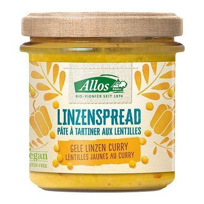 Afbeelding van Allos Linzenspread Gele Linzen Curry