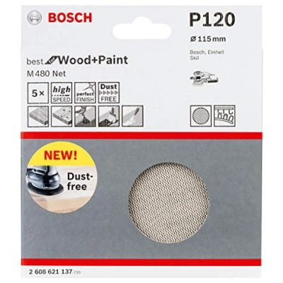 Afbeelding van Bosch Accessories 2608621137 Excenterschuurpapier Korrelgrootte 120 (Ø) 115 mm 5 stuk(s)