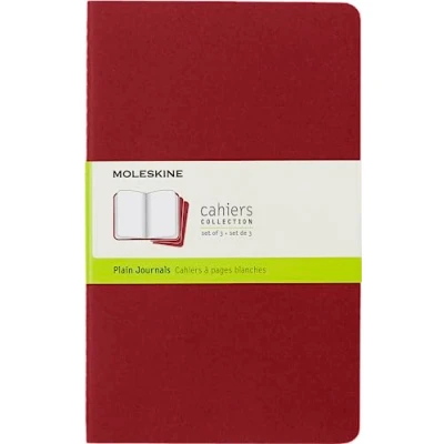 Afbeelding van Moleskine Cahier Journals Large Blanco Rood set van 3