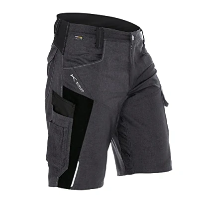 Afbeelding van Kübler Bodyforce Shorts robuuste Cordura werkshorts met praktische inzetstukken aan de zijkant en zakken, antraciet/zwart, 44