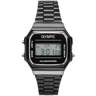 Afbeelding van Olympic OL66HKS004 Digitaal Horloge Staal Zwart