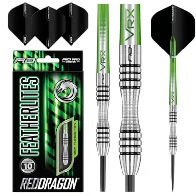 Afbeelding van RED DRAGON Featherlite 1: 10 Gram Tungsten Dartpijlen Set Professioneel met flights en dart shafts