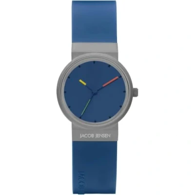Afbeelding van Jacob Jensen Dames Horloge Analoog Quarz One Size 32020798 Blauw