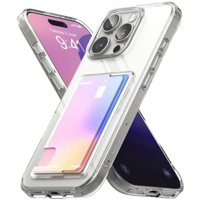 Afbeelding van Ringke Fusion Card Compatibel met iPhone 16 Pro Case Transparante Harde Achterkant Ingebouwde Kaarthouder Wallet Cover Hoesje Clear