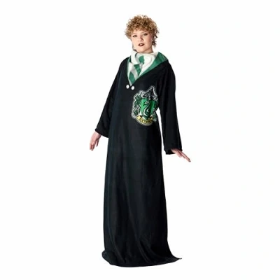 Afbeelding van Harry Potter Comfortabele deken met mouwen, 48 x 71 inch, Slytherin regels