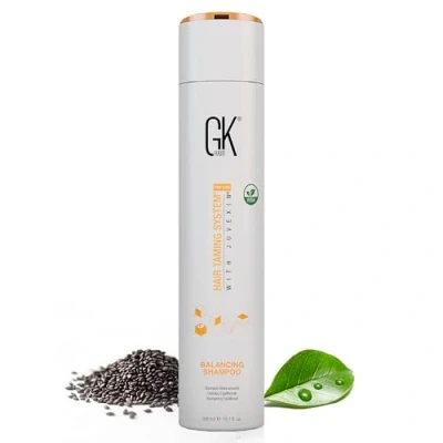 Afbeelding van GK HAIR Global Keratin Balancing Shampoo (300ml / 10.1 Fl Oz) voor vet en gekleurd haar Dieptereiniging, herstelt pH niveaus Ideaal dat te veel behandeld gestrest is door de omgeving