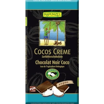 Afbeelding van Fair Trade BIO pure chocolade met kokos vulling 100 g Rapunzel
