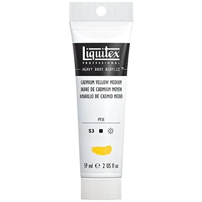Afbeelding van Liquitex 8870121 Professional Heavy Body acrylverf in kunstenaarskwaliteit met uitstekende lichtechtheid en boterachtige consistentie, 59ml Tube, Cadmium Yellow Medium