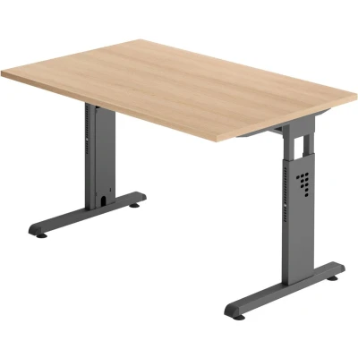 Afbeelding van MEGA 12 G Bureau 120x80 Tafelhoogte I In hoogte verstelbaar Eiken/Grafiet