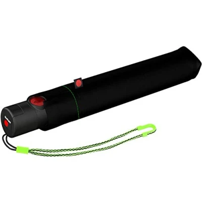 Afbeelding van Knirps Zakparaplu Ultra U.200 Medium Duomatic automatisch open en sluitmechanisme stormbestendig windbestendig, Neon Black, Small