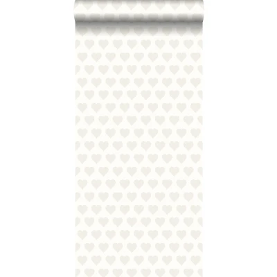 Afbeelding van Leen Bakker ESTAhome Behang Harten Wit En Zilver 53cm X 10,05 M Vlies