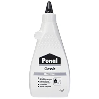 Afbeelding van Ponal Classic houtlijm, kant en klare houtlijm met hoge kleefkracht, voor assemblage, oppervlakte voegverlijming, 550 g transparante knutsellijm