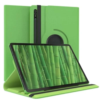 Afbeelding van EAZY case Tablethoes voor Samsung Galaxy Tab S8 Beschermhoes 11 inch Smart Cover Roteerbare hoes Tri fold Flip 360 draaibaar met standaardfunctie Hoesje Kunstleer Groente