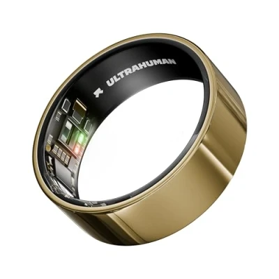 Afbeelding van Ultrahuman Ring Air Gold Ringmaat 9 Smart Slaap Tracking Hartslag &amp; Temperatuur Monitoring, Volg Slaap, Beweging Herstel