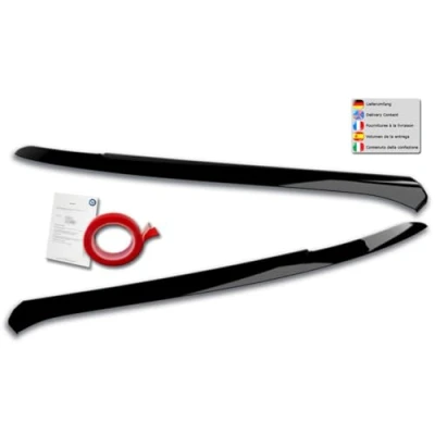 Afbeelding van Koplampspoilers compatibel met Volkswagen T Roc (A1) 2017 2021 (ABS Glanzend Zwart)