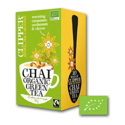 Afbeelding van Clipper Green Tea Chai Bio 4 x 20 stuks