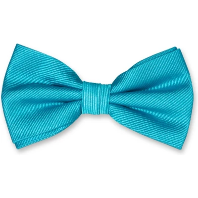 Afbeelding van E.L. Cravatte Strik Turquoise 100% Zijde Vlinderdas