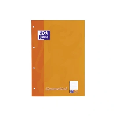 Afbeelding van Oxford, Notitieboekje + schrijfblok, Klausurenblock (A4, Rijen, Geen binding)