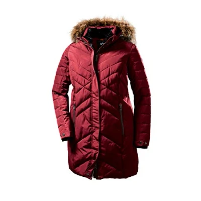 Afbeelding van STOY Dames Wmn Quilted Prk D Parka in dons look met afritsbare capuchon