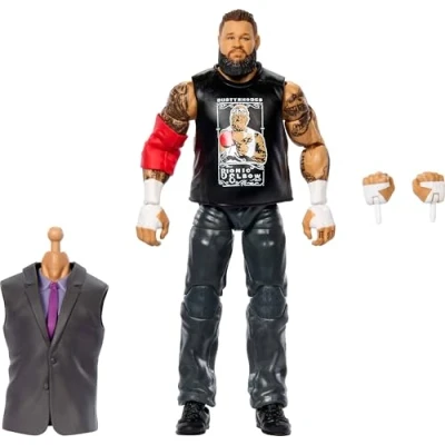 Afbeelding van Mattel WWE Elite Collection Actiefiguur &amp; Accessoires, Premium Live Event Kevin Owens met verwisselbare wijzers Build A Figuur Stukken