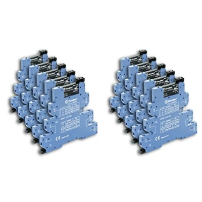 Afbeelding van Finder interfacerelais voet relais masterinput schroefaansluiting 6 2mm solid state 1m 6a 24vdc aansluitspanning 230 vac 39 40 8 9024