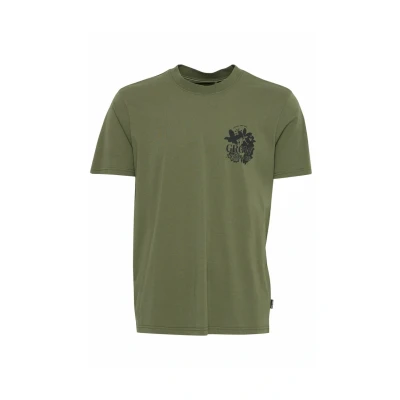 Afbeelding van Blend Bhjafon Tshirt print, Heren, Maat: Large, Olive night