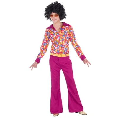 Afbeelding van Boland Hippie Groove kostuum voor heren, 3 delig, verkleedkostuum themafeesten, Halloween of carnaval, Flower Power