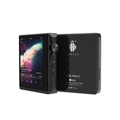 Afbeelding van Hidizs AP80 PRO X Gebalanceerde Lossless MQA Bluetooth Muziek MP3 speler met dubbele ESS9219C DAC chips en ondersteunt 8X/LDAC/apt X/AAC/USB DAC/DSD256/Hi Res Audio Wireless DAP (zwart)
