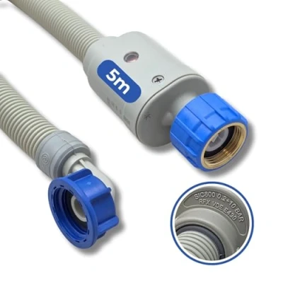 Afbeelding van LICHTBLAU Aquastop slang I 5 m 2990 VDE gecertificeerde veiligheidsslang voor wasmachines en vaatwassers 3/4 inch met veiligheidsventiel inbegrepen