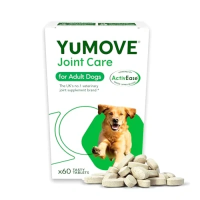 Afbeelding van YuMOVE Gewrichtstabletten voor honden met groenlipmossel, glucosamine, chondroïtine heup en gewrichtssupplement stijve volwassen 6 tot 8 jaar 60 tabletten Lintbells