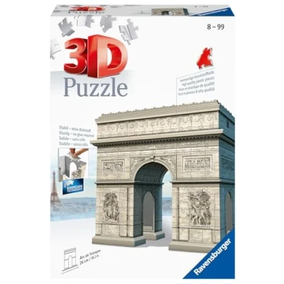 Afbeelding van Ravensburger Arc de Triomphe Parijs 3D puzzel gebouw 216 stukjes