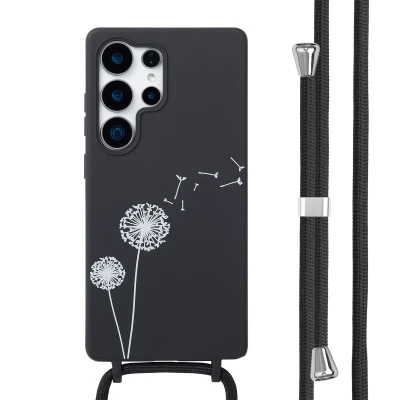 Afbeelding van Samsung Galaxy S25 Ultra Hoesje Siliconen en TPU (zacht) imoshion Softcase/Koordhoesje/Backcover Dandelion Black Telefoonhoesje