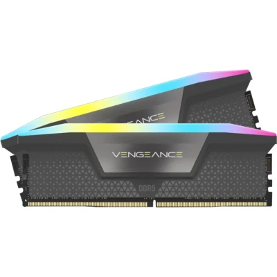 Afbeelding van CORSAIR VENGEANCE RGB DDR5 RAM 32GB (2x16GB) 5600MHz CL40 AMD EXPO iCUE Compatibel Computergeheugen Grijs (CMH32GX5M2B5600Z40)