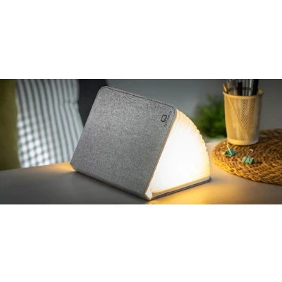 Afbeelding van Gingko Smart Booklight Linnen Lamp Oplaadbaar Urban Grijs