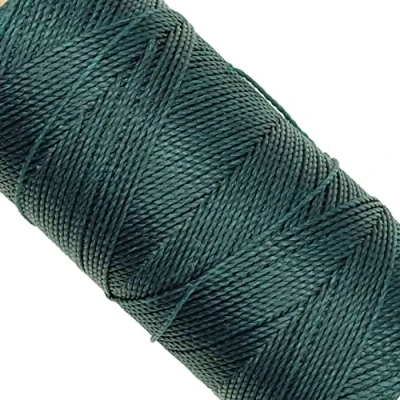 Afbeelding van Linhasita Wasdraad 100 g/170 m polyester, 1 mm dikke macrame, 30 kleuren groene fles