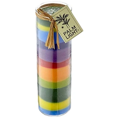 Afbeelding van PALM LIGHT, Vrolijk gestreepte Kaars, 30438, 20 cm