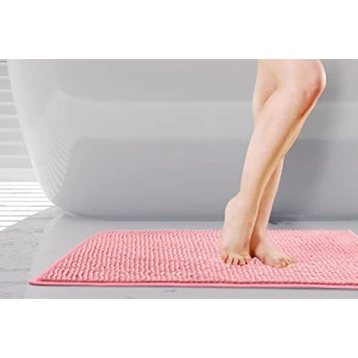 Afbeelding van Emma Barclay Noodle Soft Touch Antislip Badkamertapijt in Roze Badmat 45x75cm