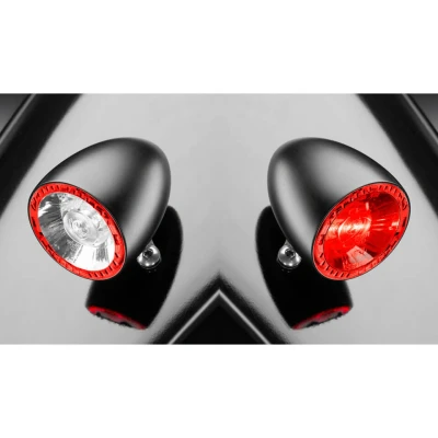 Afbeelding van Kellermann Rear Brake Light Unit Bullet 1000 RB, zwart, helder glas, zwart voor man