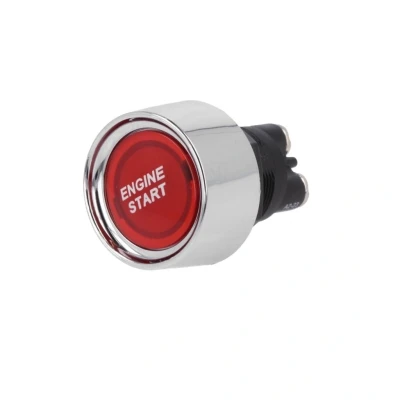 Afbeelding van Auto motor startknop 22mm SPST NO Rood 12V
