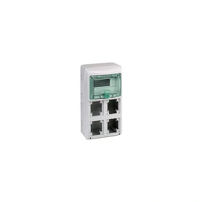 Afbeelding van Schneider electric kaedra kast voor wandcontactdozen 15w 63a 8x module 4x klemmenblok ip65 din rail 236x460x160mm bxhxd 13179